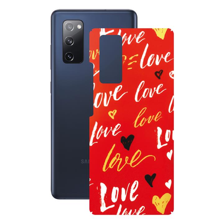 برچسب پوششی راک اسپیس طرح Red Love مناسب برای گوشی موبایل سامسونگ مدل Galaxy S20 FE